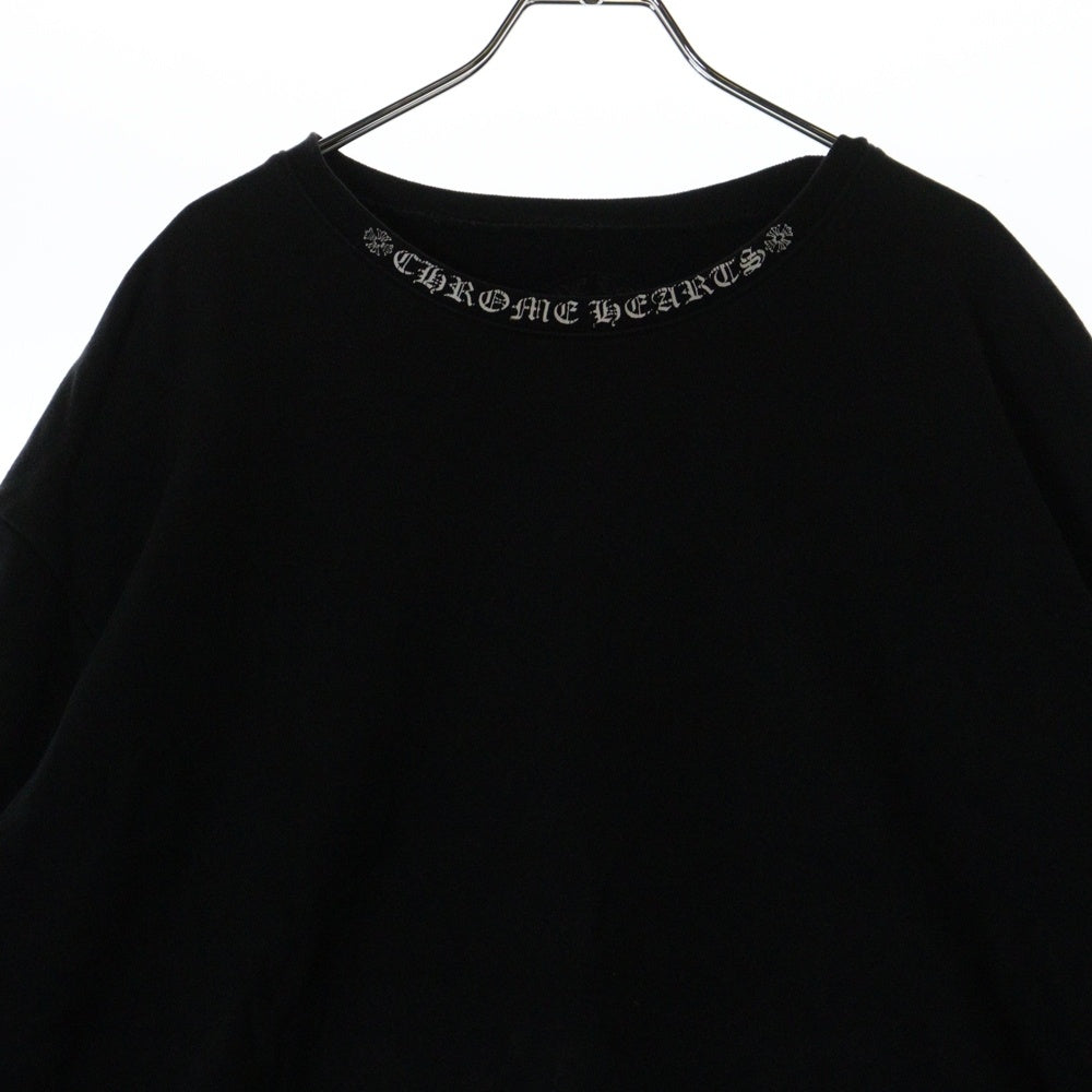 CHROME HEARTS(クロムハーツ) SWTSHRT PLVRスウェット ネックロゴプリントスウェットトレーナー ブラック