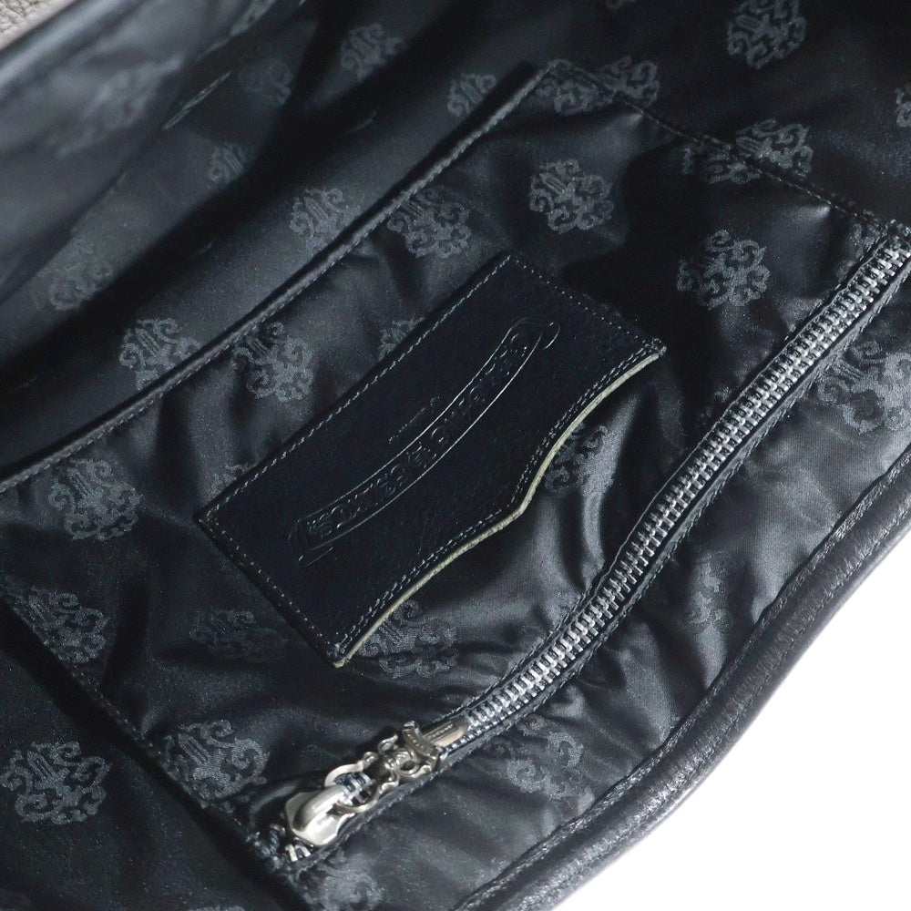 CHROME HEARTS(クロムハーツ) FS TOTE FSトート クロスパッチ付きレザートートバッグ ブラック