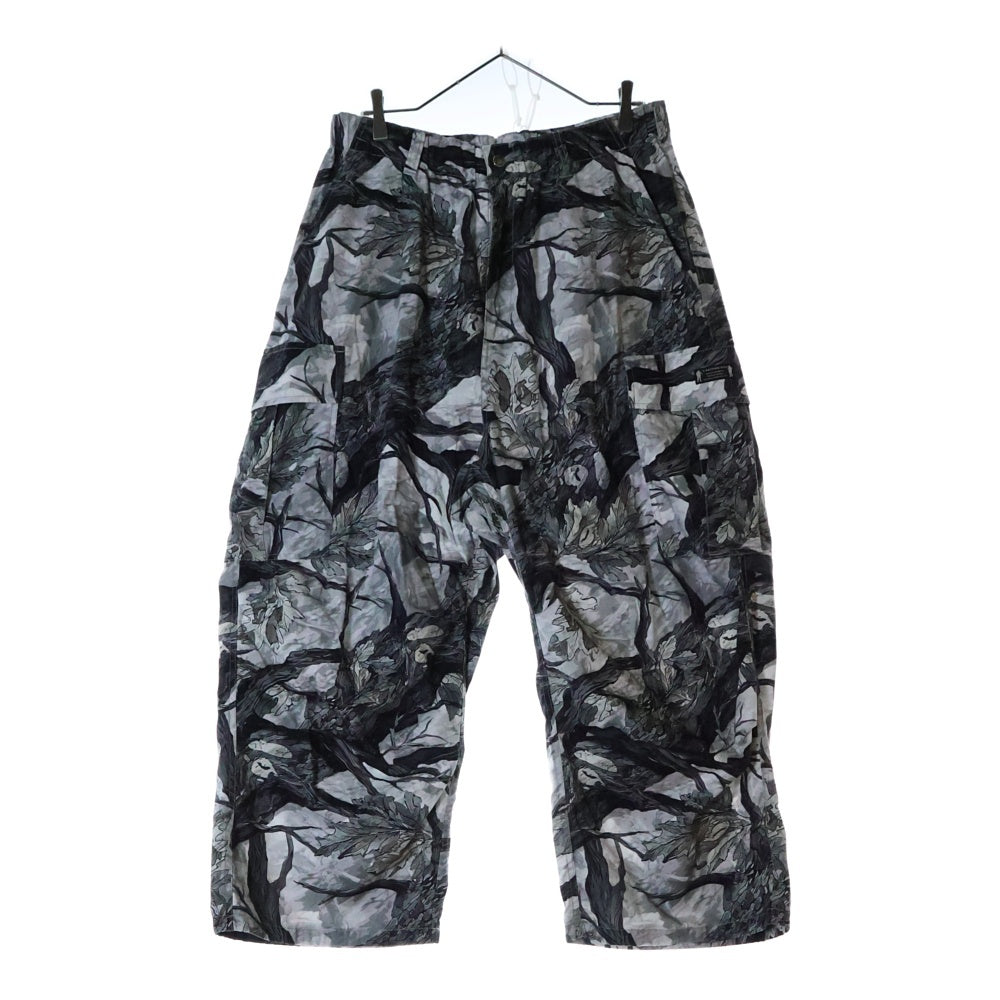 A BATHING APE(アベイシングエイプ) TREE EDGE CAMO CARGO PANTS 001PTL801002M カモ柄 カーゴパンツ ホワイト/ブラック