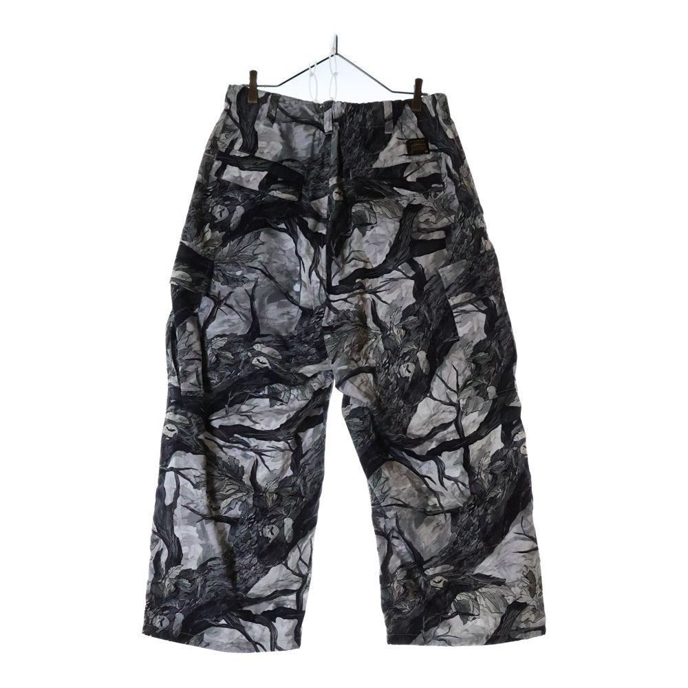 A BATHING APE(アベイシングエイプ) TREE EDGE CAMO CARGO PANTS 001PTL801002M カモ柄 カーゴパンツ ホワイト/ブラック