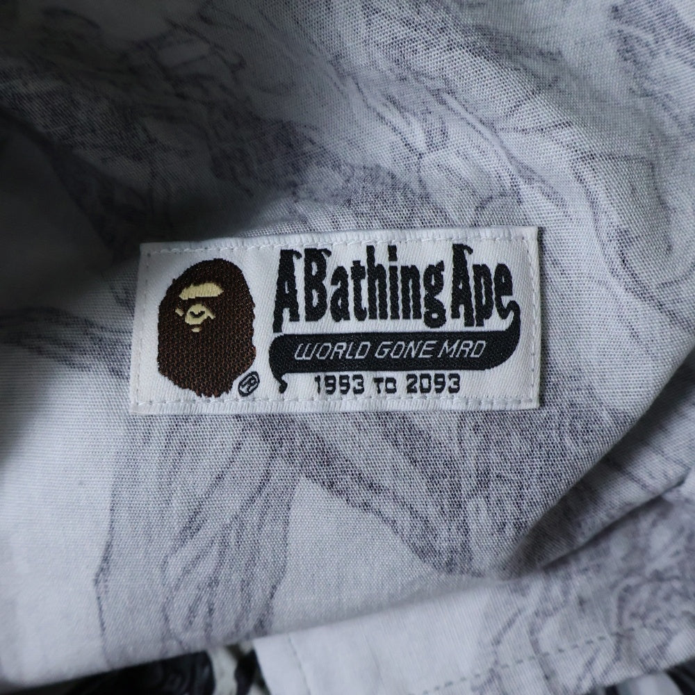 A BATHING APE(アベイシングエイプ) TREE EDGE CAMO CARGO PANTS 001PTL801002M カモ柄 カーゴパンツ ホワイト/ブラック