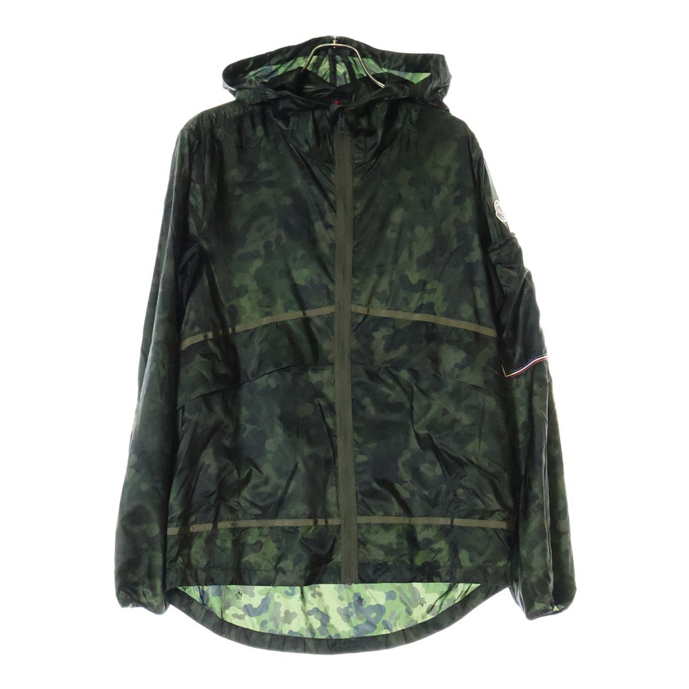 MONCLER(モンクレール) TRIEUX GIUBBOTTO D10914104785 539BB 迷彩柄 ナイロンジャケット フーディ グリーン