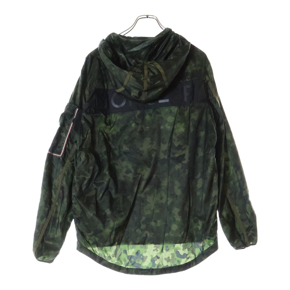 MONCLER(モンクレール) TRIEUX GIUBBOTTO D10914104785 539BB 迷彩柄 ナイロンジャケット フーディ グリーン