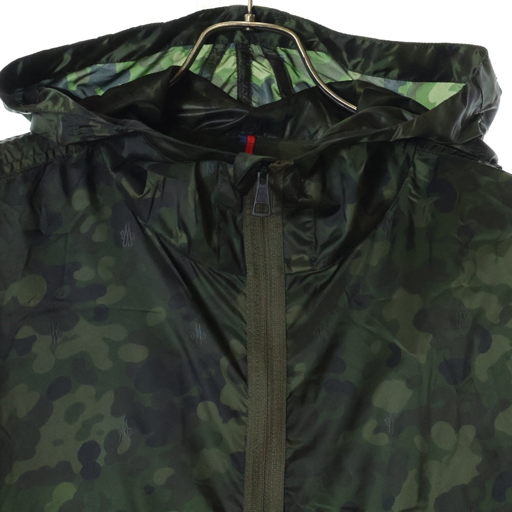 MONCLER(モンクレール) TRIEUX GIUBBOTTO D10914104785 539BB 迷彩柄 ナイロンジャケット フーディ グリーン