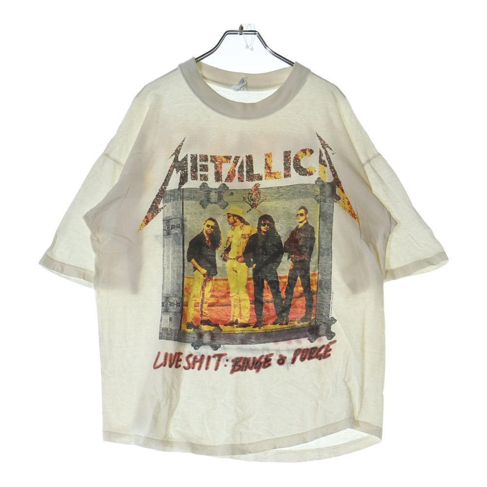 VINTAGE(ヴィンテージ) 90s VINTAGE METALLICA BINGE & PURGE TEE ヴィンテージ メタリカ 半袖カットソー 半袖Tシャツ ダブルステッチ ホワイト