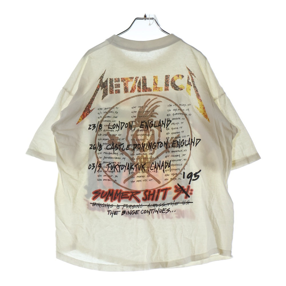 VINTAGE(ヴィンテージ) 90s VINTAGE METALLICA BINGE & PURGE TEE ヴィンテージ メタリカ 半袖カットソー 半袖Tシャツ ダブルステッチ ホワイト