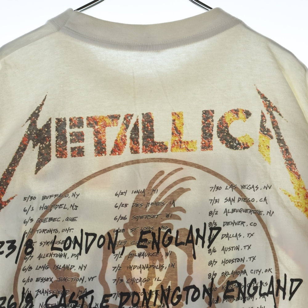 VINTAGE(ヴィンテージ) 90s VINTAGE METALLICA BINGE & PURGE TEE ヴィンテージ メタリカ 半袖カットソー 半袖Tシャツ ダブルステッチ ホワイト