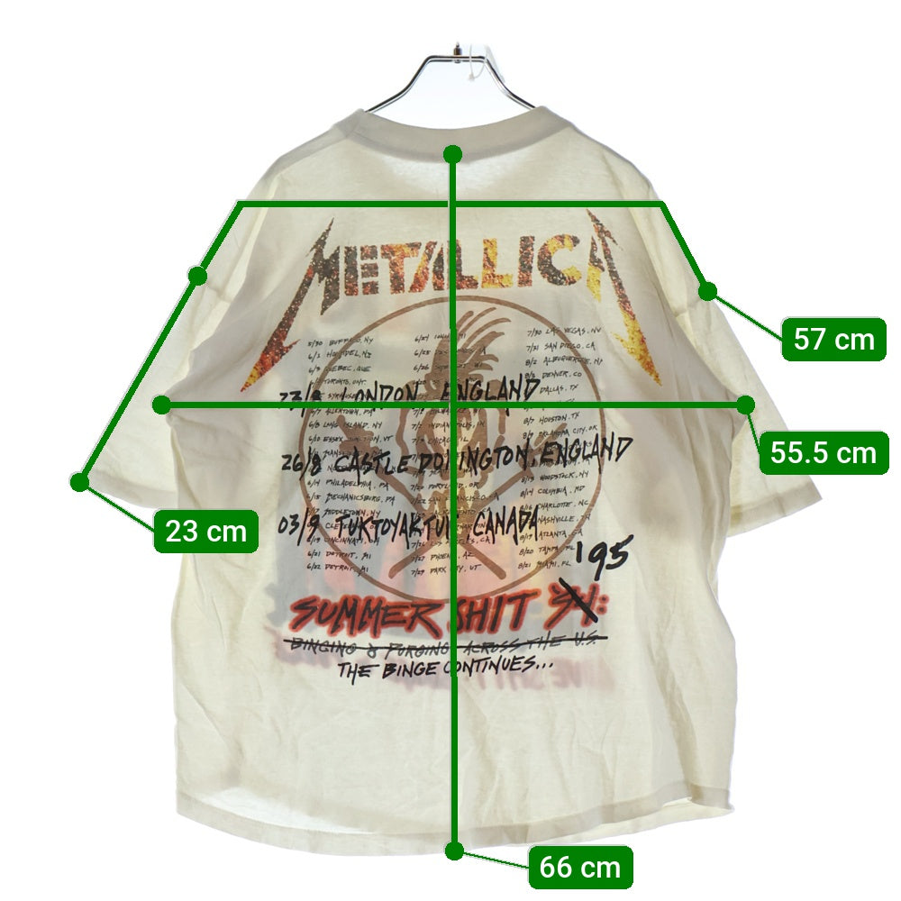 VINTAGE(ヴィンテージ) 90s VINTAGE METALLICA BINGE & PURGE TEE ヴィンテージ メタリカ 半袖カットソー 半袖Tシャツ ダブルステッチ ホワイト