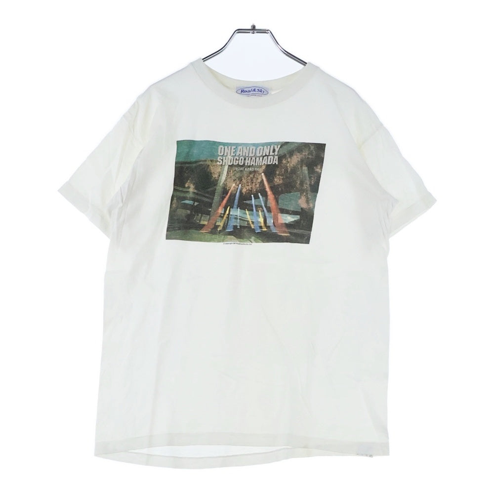 VINTAGE(ヴィンテージ) 90s 浜田省吾 フロントプリント半袖カットソー 半袖Tシャツ シングルステッチ ホワイト