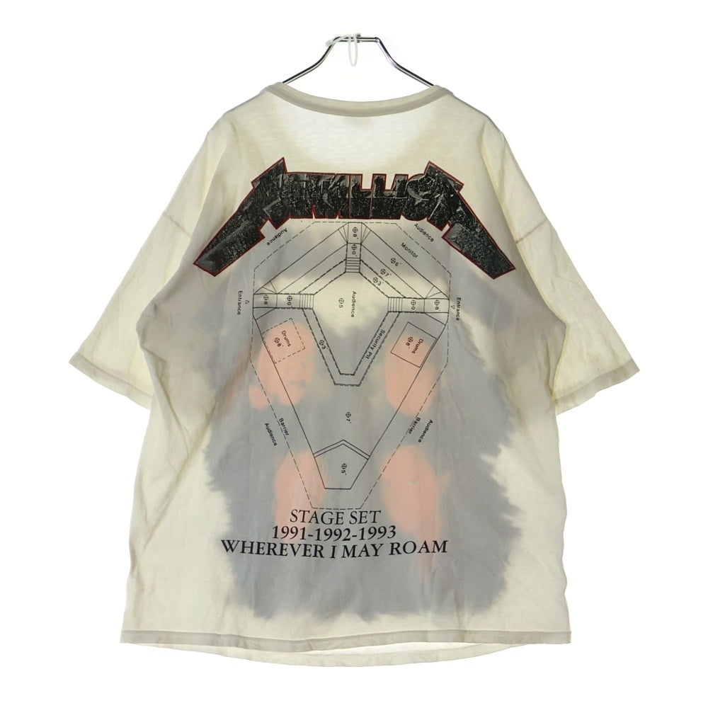VINTAGE(ヴィンテージ) 90s VINTAGE METALLICA WHEREVER I MAY ROAM メタリカ フロントプリント半袖カットソー 半袖Tシャツ ダブルステッチ ホワイト