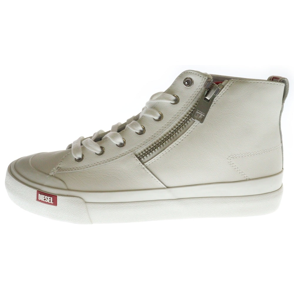 DIESEL(ディーゼル) S-ATHOS ZIP サイドジップミッドカットスニーカー シューズ ホワイト Y03267 P1732 T1003 US10/28cm