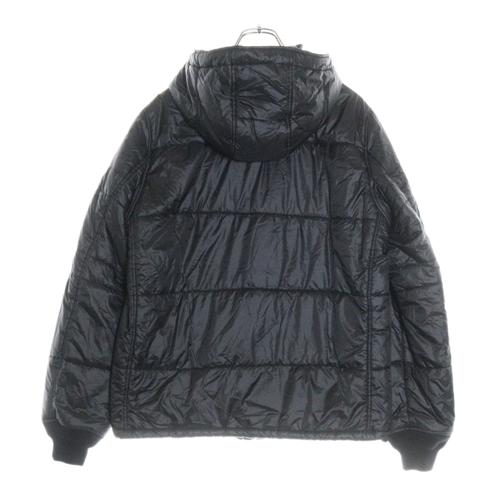 HYSTERIC GLAMOUR(ヒステリックグラマー) 16AW PRIMALOFT DOWN JACKET プリマロフトダウンジャケット ロゴワッペン フーディー ブラック 0263AB03