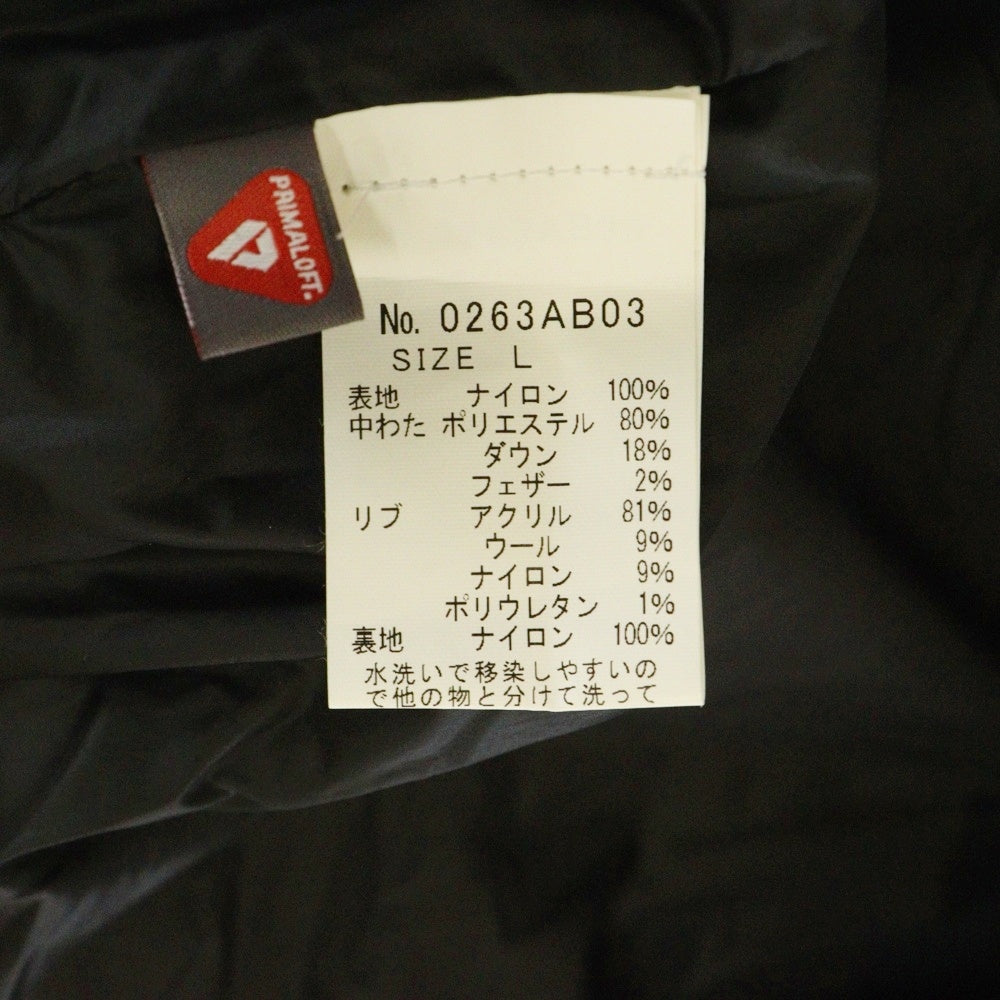 HYSTERIC GLAMOUR(ヒステリックグラマー) 16AW PRIMALOFT DOWN JACKET プリマロフトダウンジャケット ロゴワッペン フーディー ブラック 0263AB03