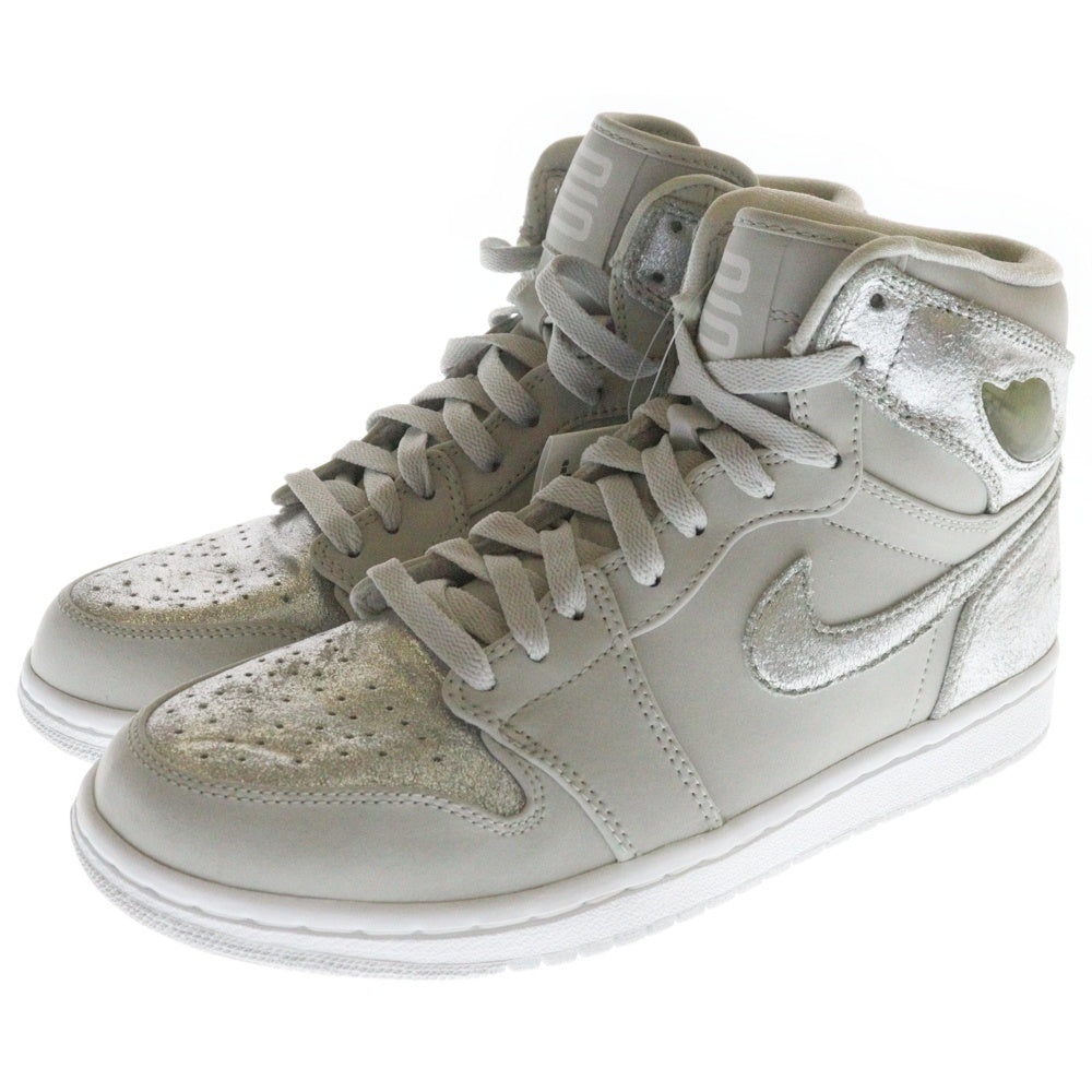 NIKE(ナイキ) 【観賞用 2009年製】 AIR JORDAN 1 RETRO HI SILVER 396009-001 エアジョーダン1 レトロ ハイカットスニーカー シューズ シルバー US8.5/26.5cm