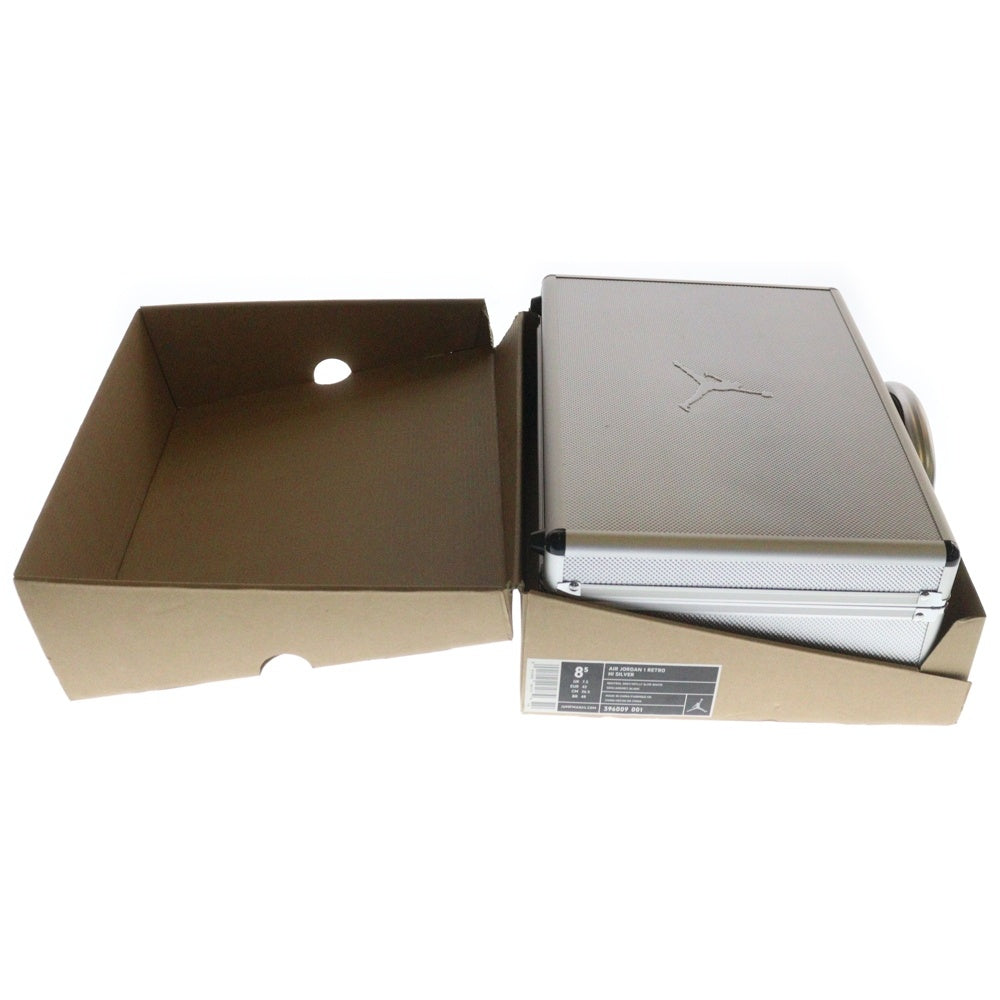 NIKE(ナイキ) 【観賞用 2009年製】 AIR JORDAN 1 RETRO HI SILVER 396009-001 エアジョーダン1 レトロ ハイカットスニーカー シューズ シルバー US8.5/26.5cm