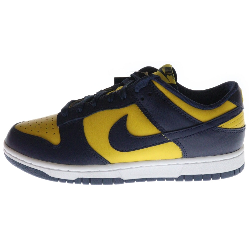 NIKE(ナイキ) DUNK LOW MICHIGAN DD1391-700 ダンク ミシガン ローカットスニーカー シューズ ネイビー/イエロー US8/26cm