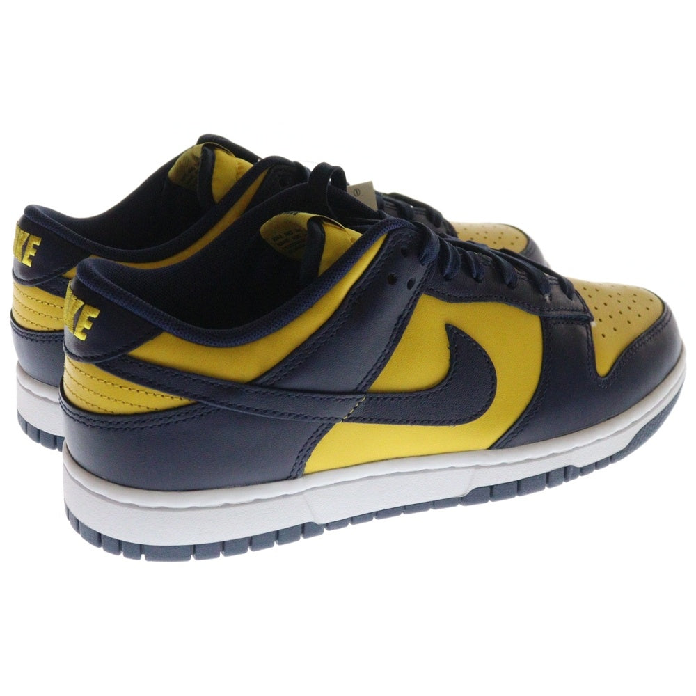 NIKE(ナイキ) DUNK LOW MICHIGAN DD1391-700 ダンク ミシガン ローカットスニーカー シューズ ネイビー/イエロー US8/26cm