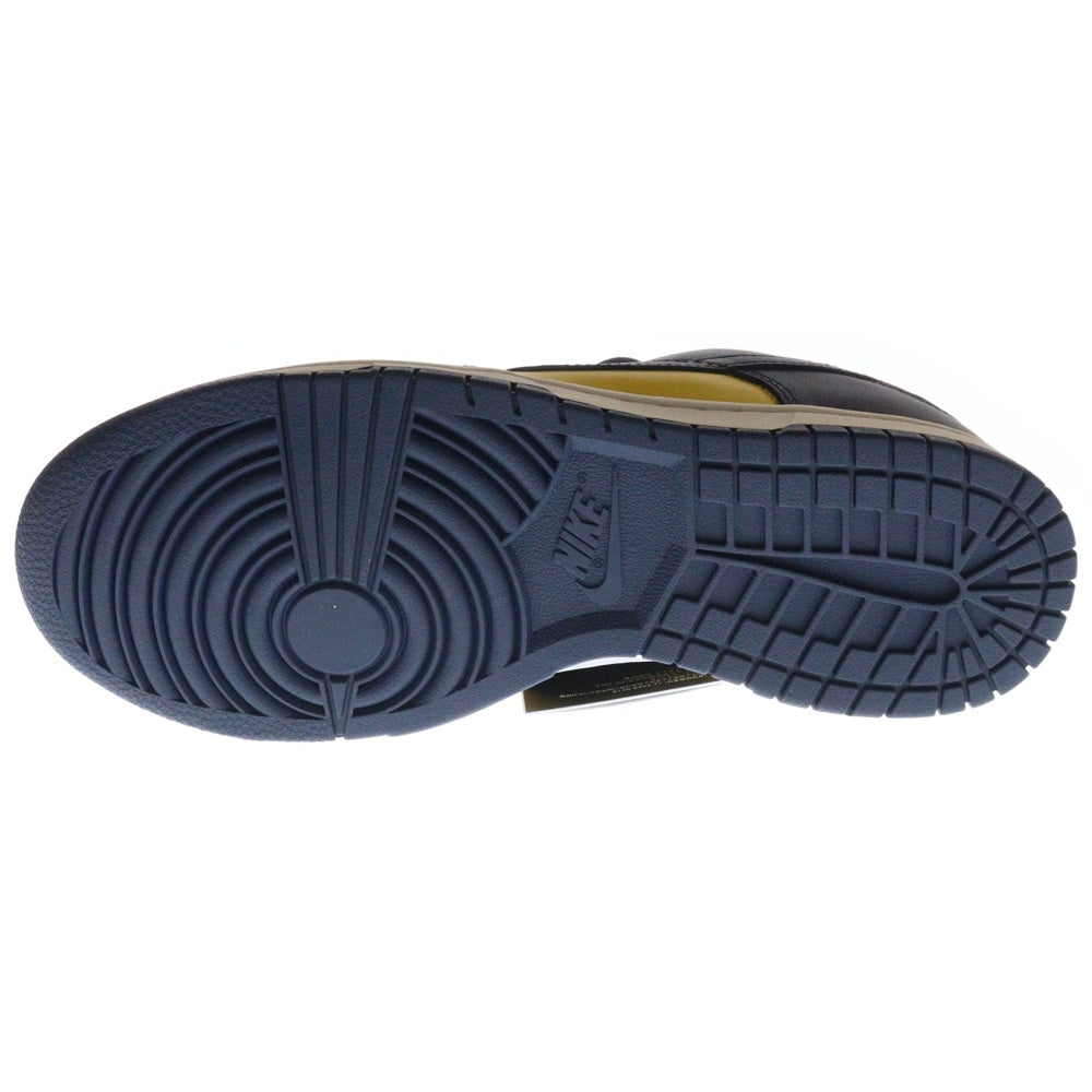 NIKE(ナイキ) DUNK LOW MICHIGAN DD1391-700 ダンク ミシガン ローカットスニーカー シューズ ネイビー/イエロー US8/26cm