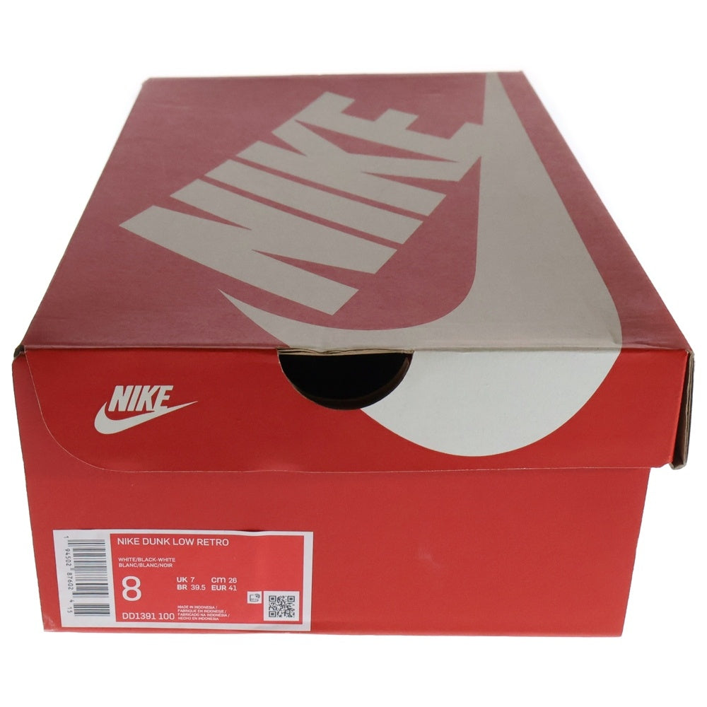 NIKE(ナイキ) DUNK LOW RETRO PANDA DD1391-100 ダンク パンダ ローカットスニーカー シューズ ブラック/ホワイト US8/26cm