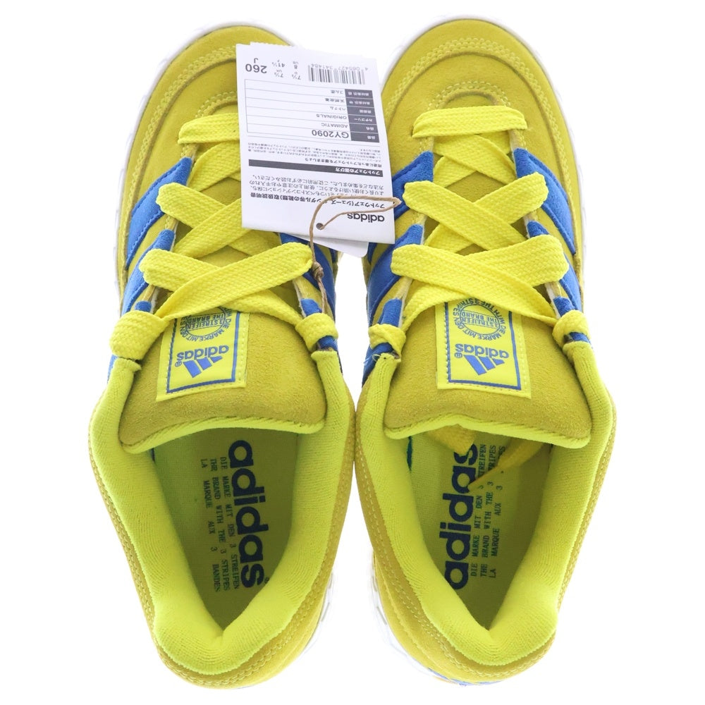 adidas(アディダス) ADIMATIC GY2090 アディマティック ローカットスニーカー シューズ イエロー/ブルー US8/26cm