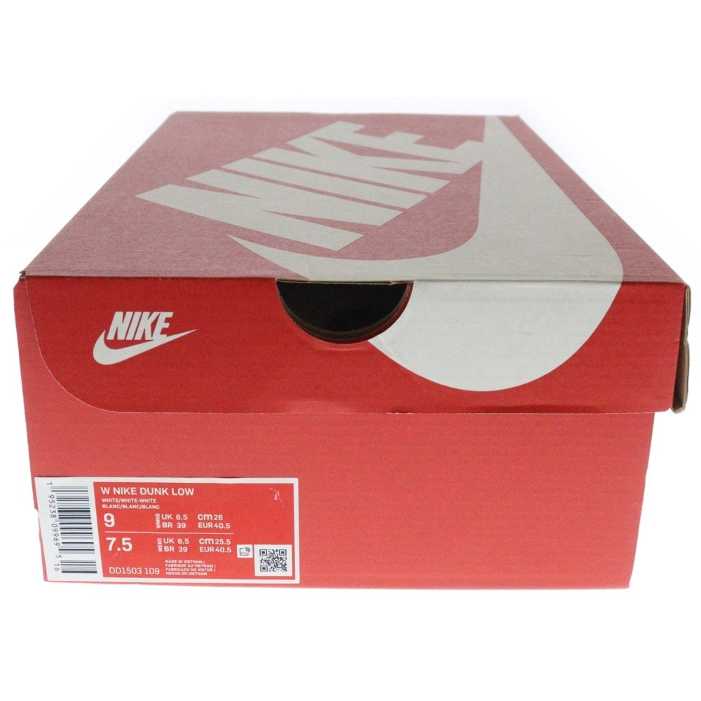 NIKE(ナイキ) WMNS DUNK LOW TRIPLE WHITE DD1503-109 ウィメンズ ダンクロー ローカットスニーカー シューズ ホワイト US9/26cm