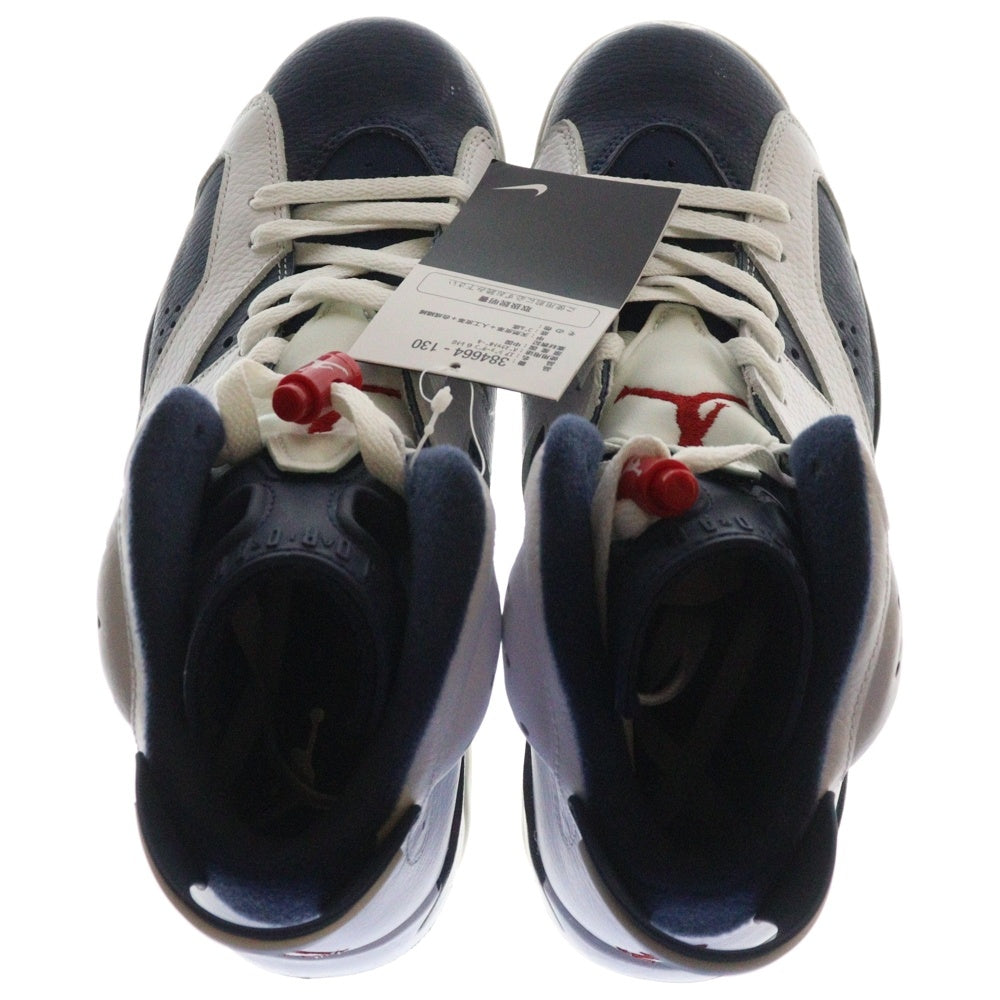 NIKE(ナイキ) 【観賞用2012年製】 AIR JORDAN 6 RETRO OLYMPIC 384664-130 エアジョーダン 6 レトロ オリンピック ハイカットスニーカー シューズ ホワイト/ネイビー US8/26cm