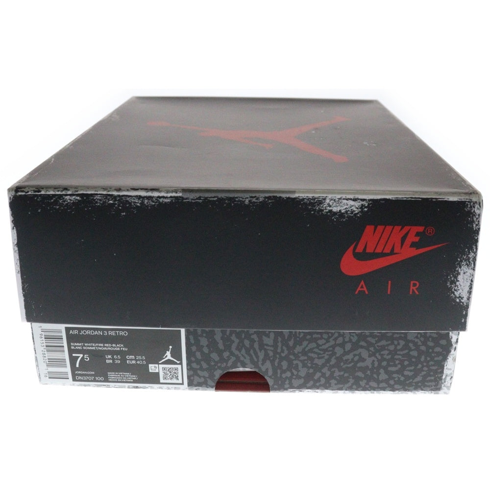 NIKE(ナイキ) AIR JORDAB 3 RETRO White Cement Reimagined DN3707-100 エアジョーダン3 レトロ ホワイトセメント リイマジンド ハイカットスニーカー シューズ US7.5/25.5cm