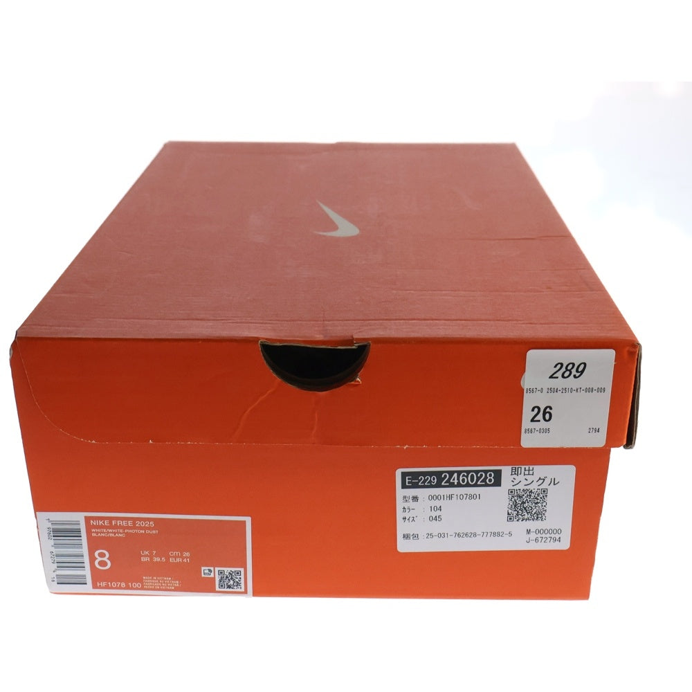 NIKE(ナイキ) FREE 2025 HF1078-100 フリー ランニングシューズ ローカットスニーカー ホワイト US8/26cm