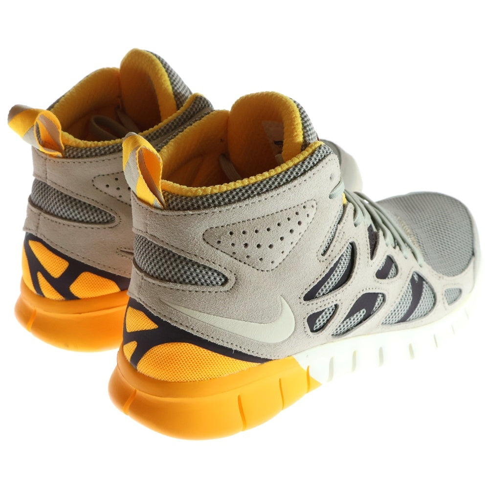 NIKE(ナイキ) FREE RUN 2 SNEAKERBOOT 616744-002 フリーラン2 スニーカーブート ハイカットスニーカー シューズ グレー/イエロー US8/26cm