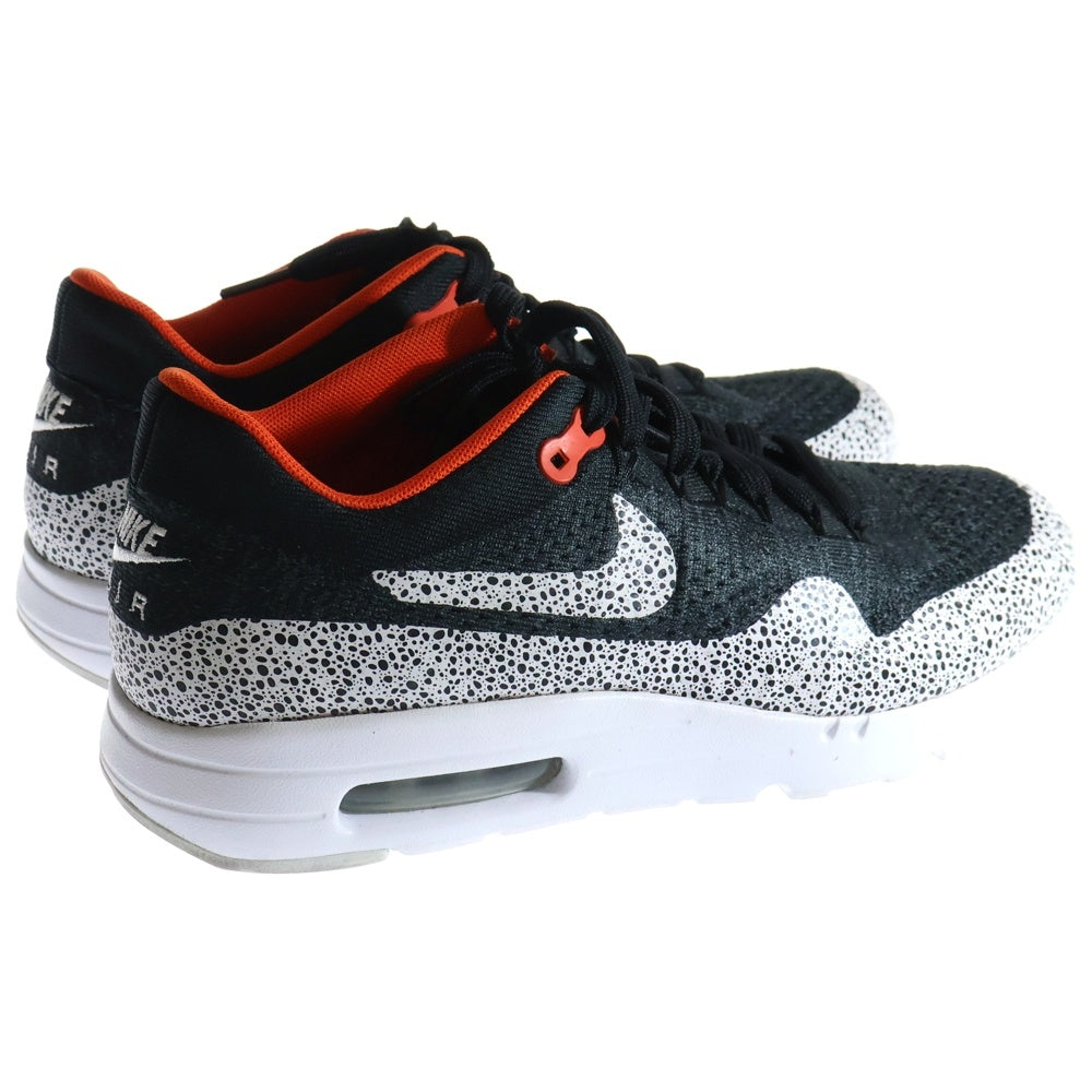 NIKE(ナイキ) AIR MAX 1 ULTRA FLYKNIT エアマックス1 ウルトラ フライニット ランニングシューズ ローカットスニーカー シューズ ブラック US8/26cm