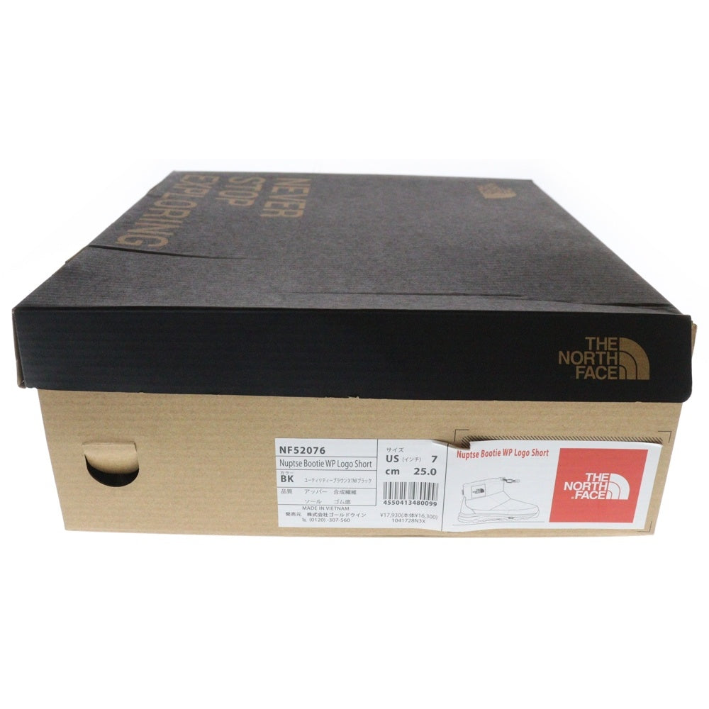 THE NORTH FACE(ザノースフェイス) Nuptse Bootie WP Logo Short NF52076 ヌプシブーティ 中綿入りウィンターブーツ ブラウン US7/25cm
