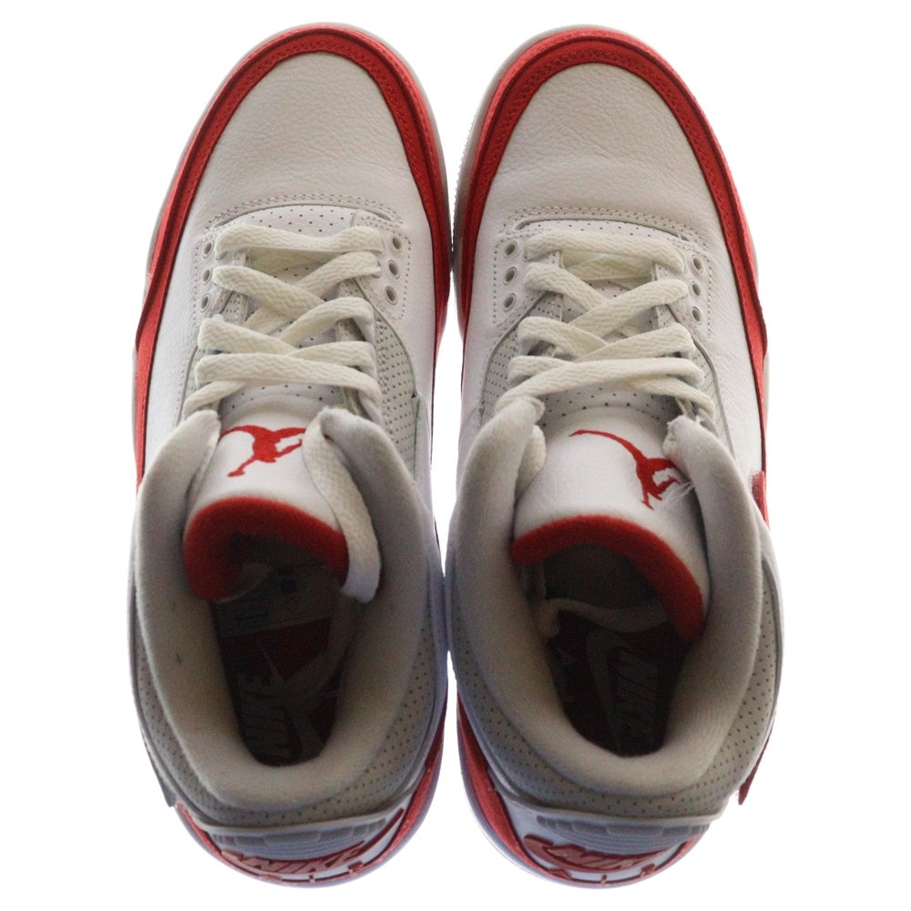 NIKE(ナイキ) AIR JORDAN 3 RETRO TINKER CJ0939-100 エアジョーダン3 レトロ ティンカー ハイカットスニーカー シューズ レッド/ホワイト US8/26cm
