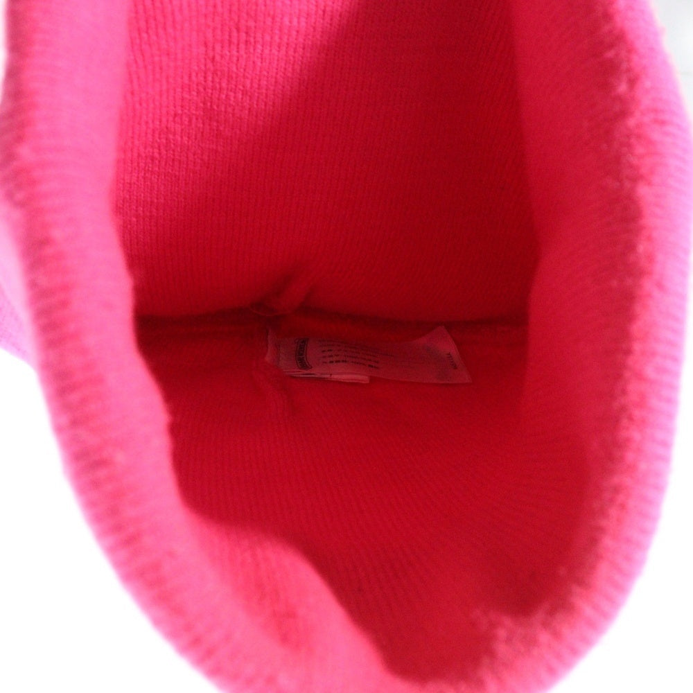 CHROME HEARTS(クロムハーツ) WATCH CAP 3 CH CRS NEON セメタリークロス刺繍ビーニーキャップ帽子 ニットキャップ ピンク