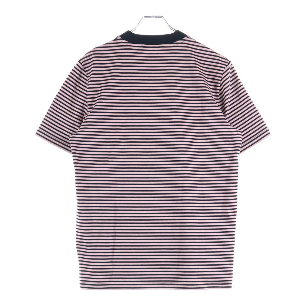 FRED PERRY(フレッドペリー) FINE STRIPE T-SHIRT ファインストライプ半袖カットソー 半袖Tシャツ ブラック/ピンク M6581 T89 01885 423