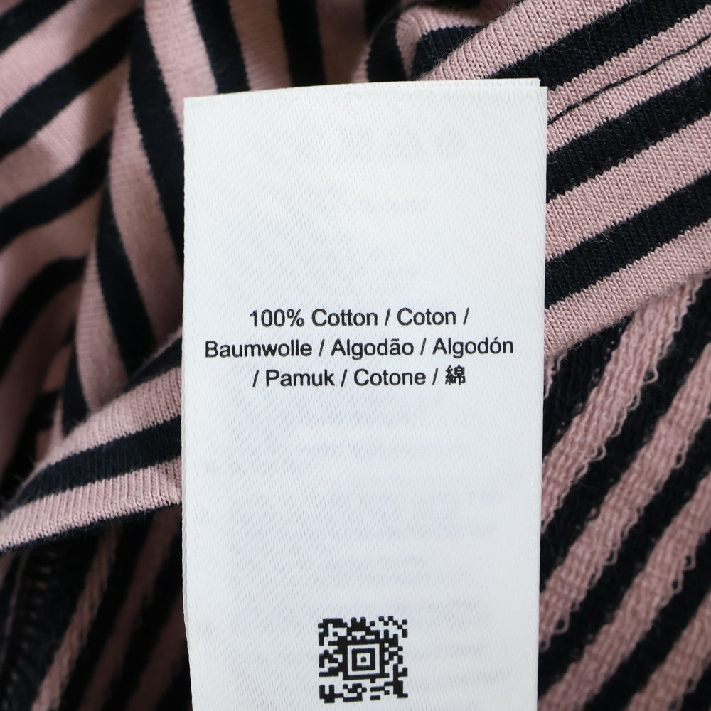 FRED PERRY(フレッドペリー) FINE STRIPE T-SHIRT ファインストライプ半袖カットソー 半袖Tシャツ ブラック/ピンク M6581 T89 01885 423