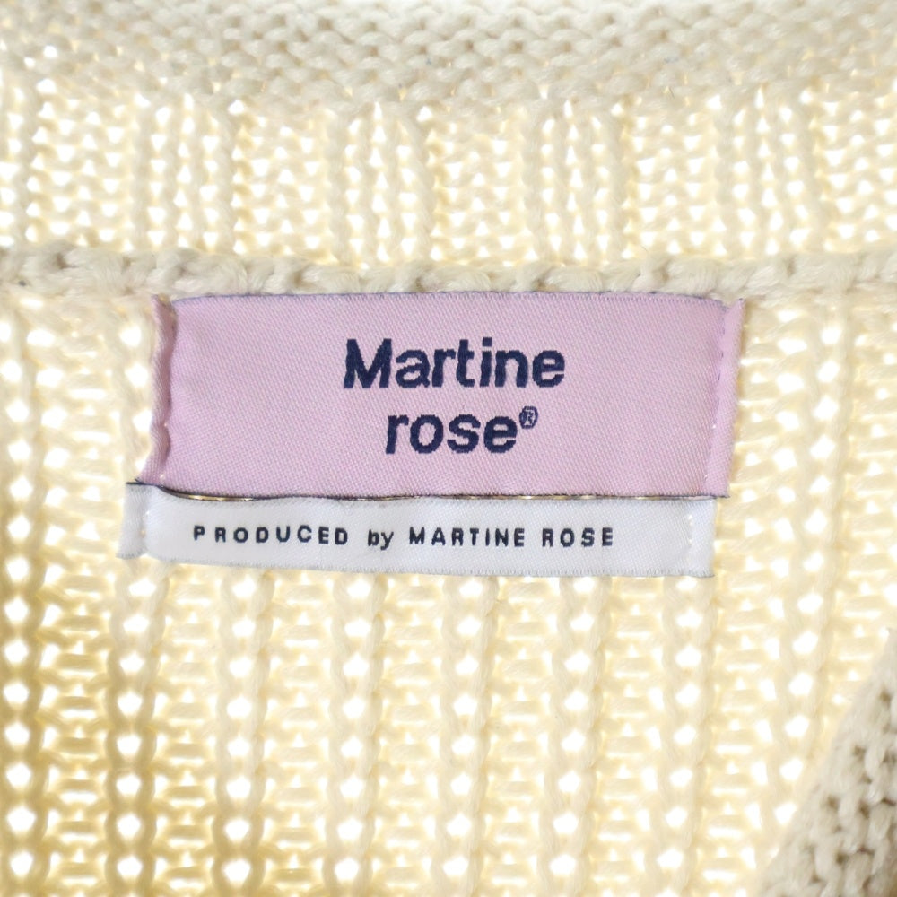 MARTINE ROSE(マーティンローズ) LOGO PRINT SWEATER ビリヤードボールデザインセーター ニット アイボリー S1OMR921W