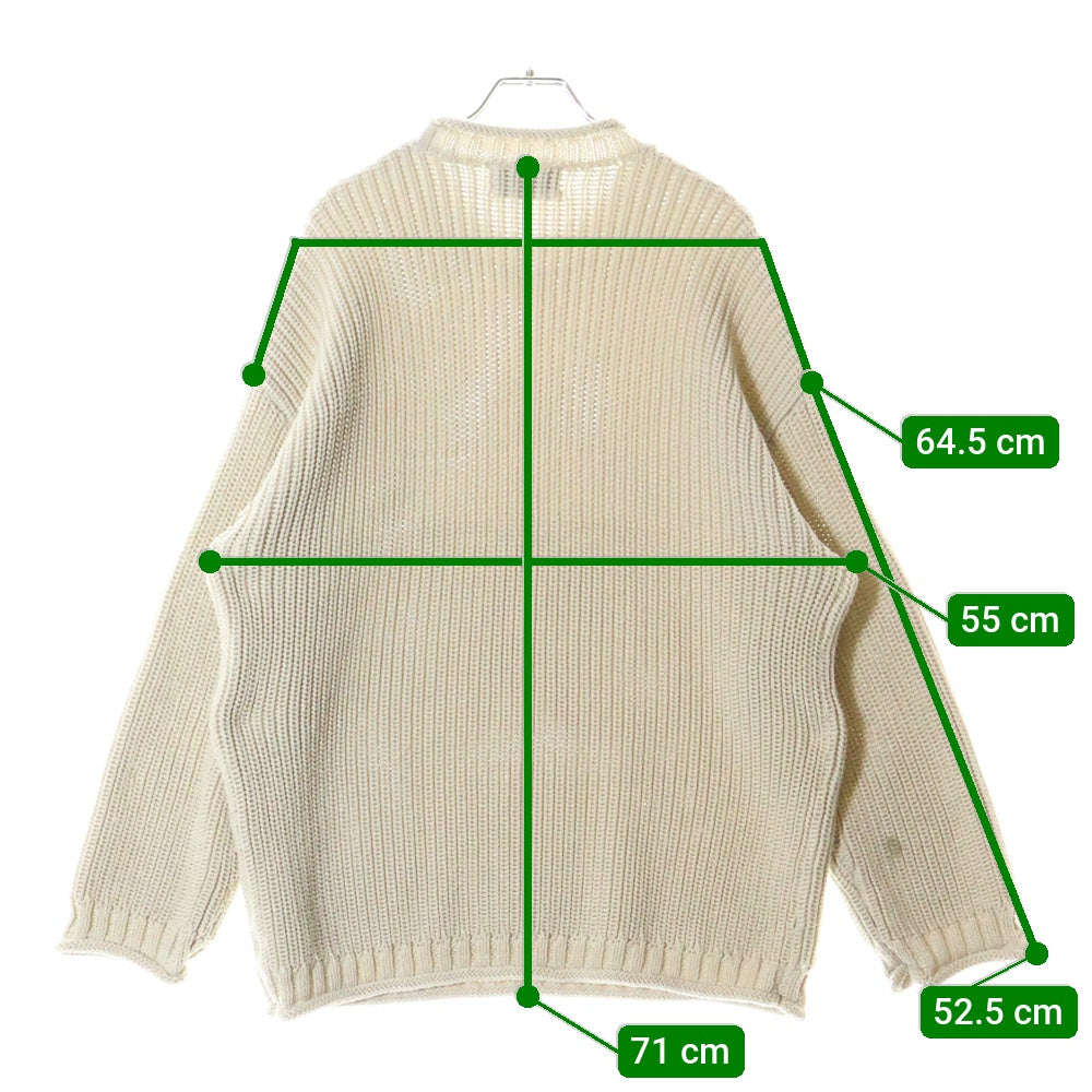 MARTINE ROSE(マーティンローズ) LOGO PRINT SWEATER ビリヤードボールデザインセーター ニット アイボリー S1OMR921W