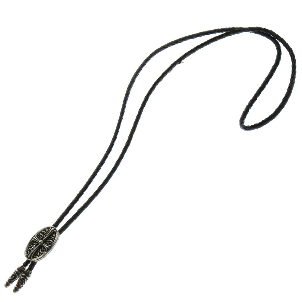 CHROME HEARTS(クロムハーツ) BOLOTIE OVALTINY タイニークラシックオーバルクロス ループタイ シルバー/ブラック BCA209