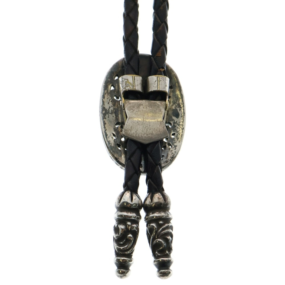CHROME HEARTS(クロムハーツ) BOLOTIE OVALTINY タイニークラシックオーバルクロス ループタイ シルバー/ブラック BCA209