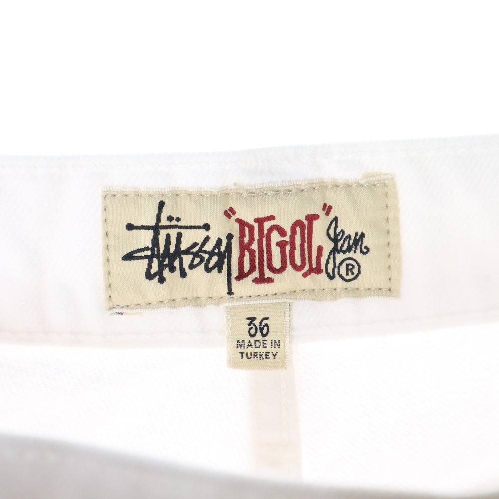 STUSSY(ステューシー) Overdyed Big Ol Jean ビッグオル ボタンフライデニムパンツ 116577 ホワイト