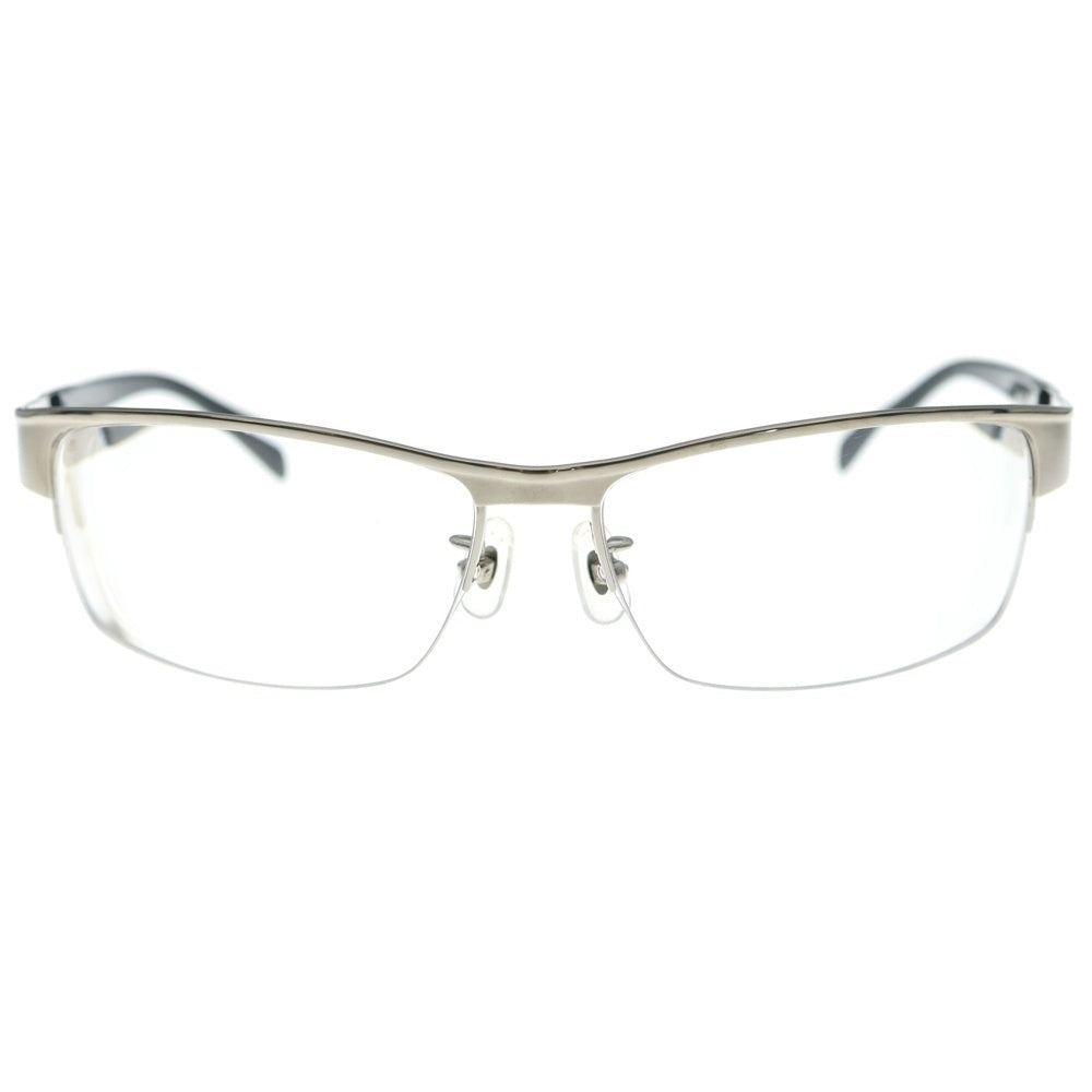 POLICE(ポリス) メタルフレーム ハーフリム サングラス 眼鏡 アイウェア シルバー S8687J ※度入り