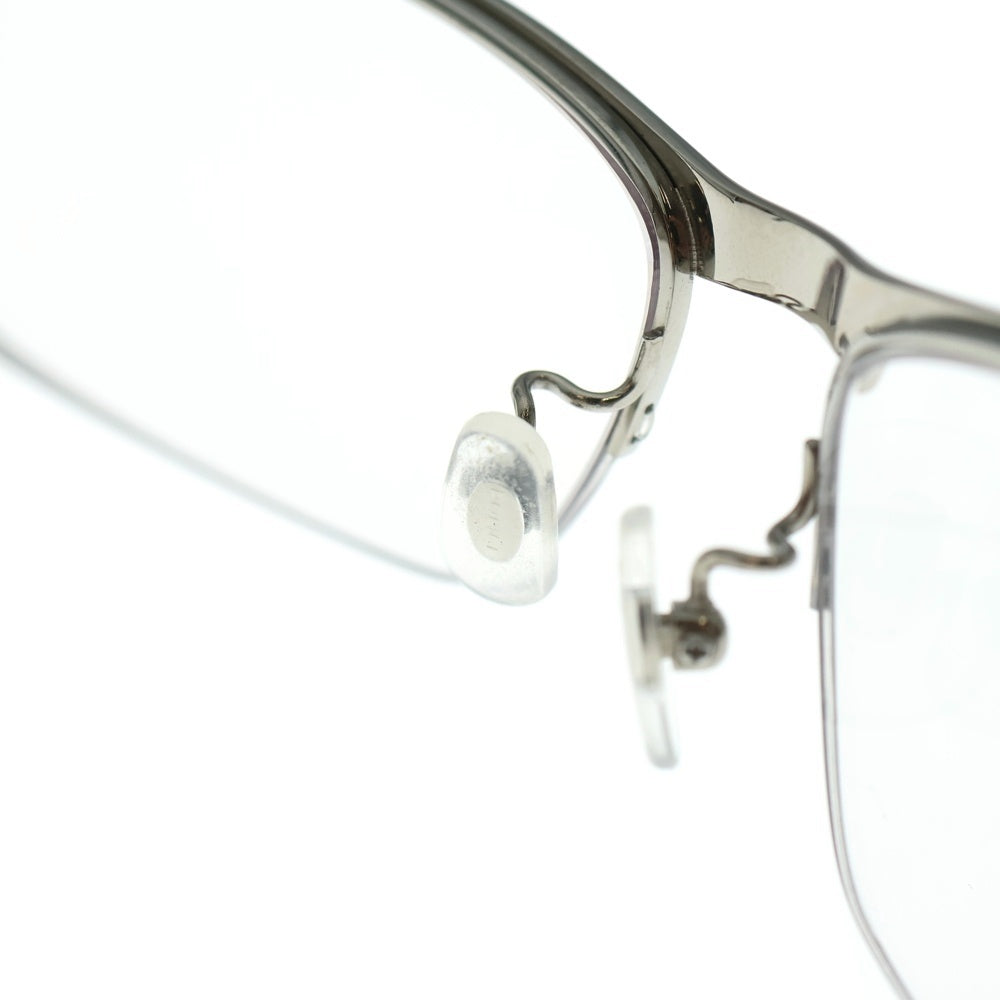 POLICE(ポリス) メタルフレーム ハーフリム サングラス 眼鏡 アイウェア シルバー S8687J ※度入り