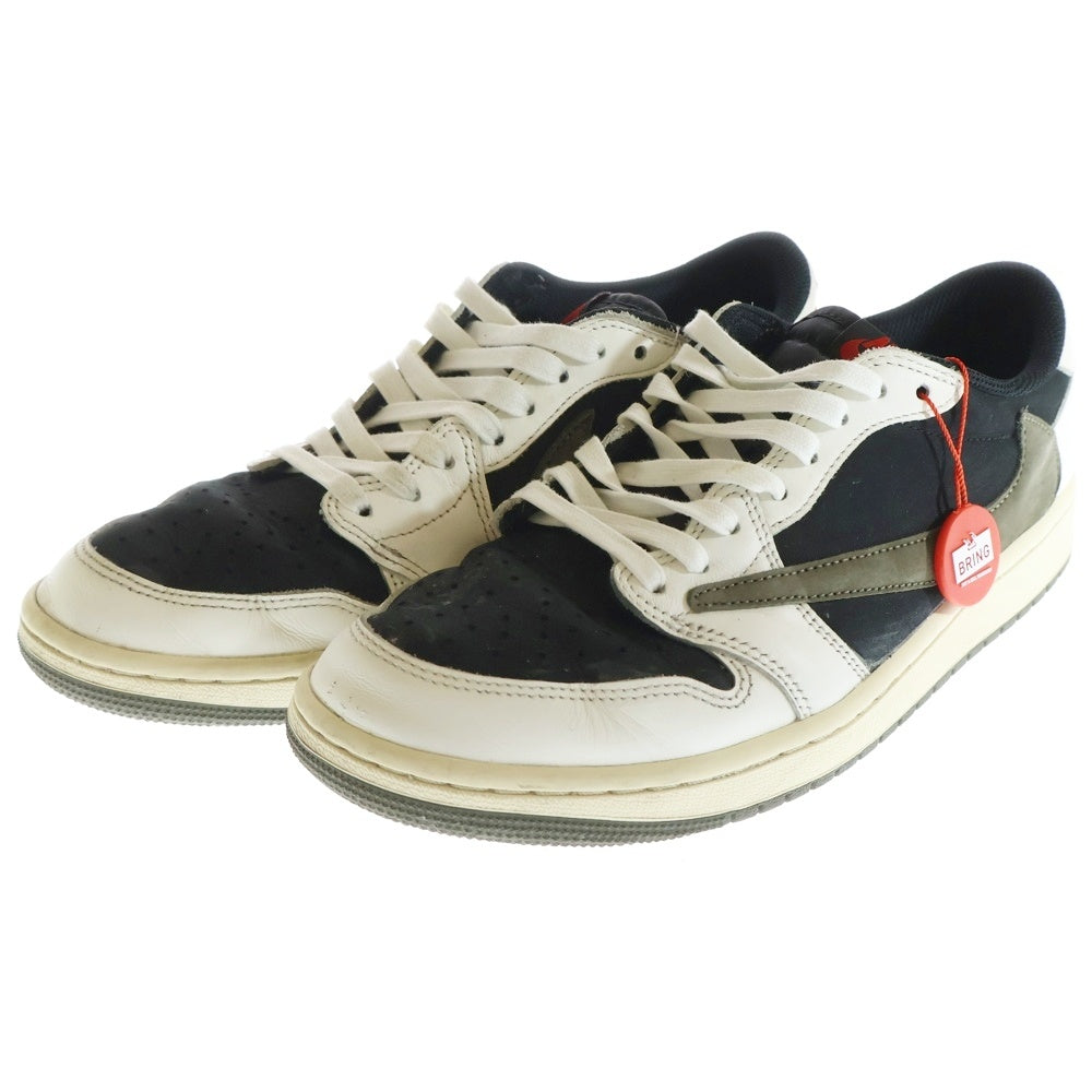 NIKE(ナイキ) ×TRAVIS SCOTT WMNS AIR JORDAN 1 LOW OG Medium Olive DZ4137-106 ×トラヴィススコット ウィメンズ エアジョーダン1 ローカットスニーカー US10.5/27.5cm