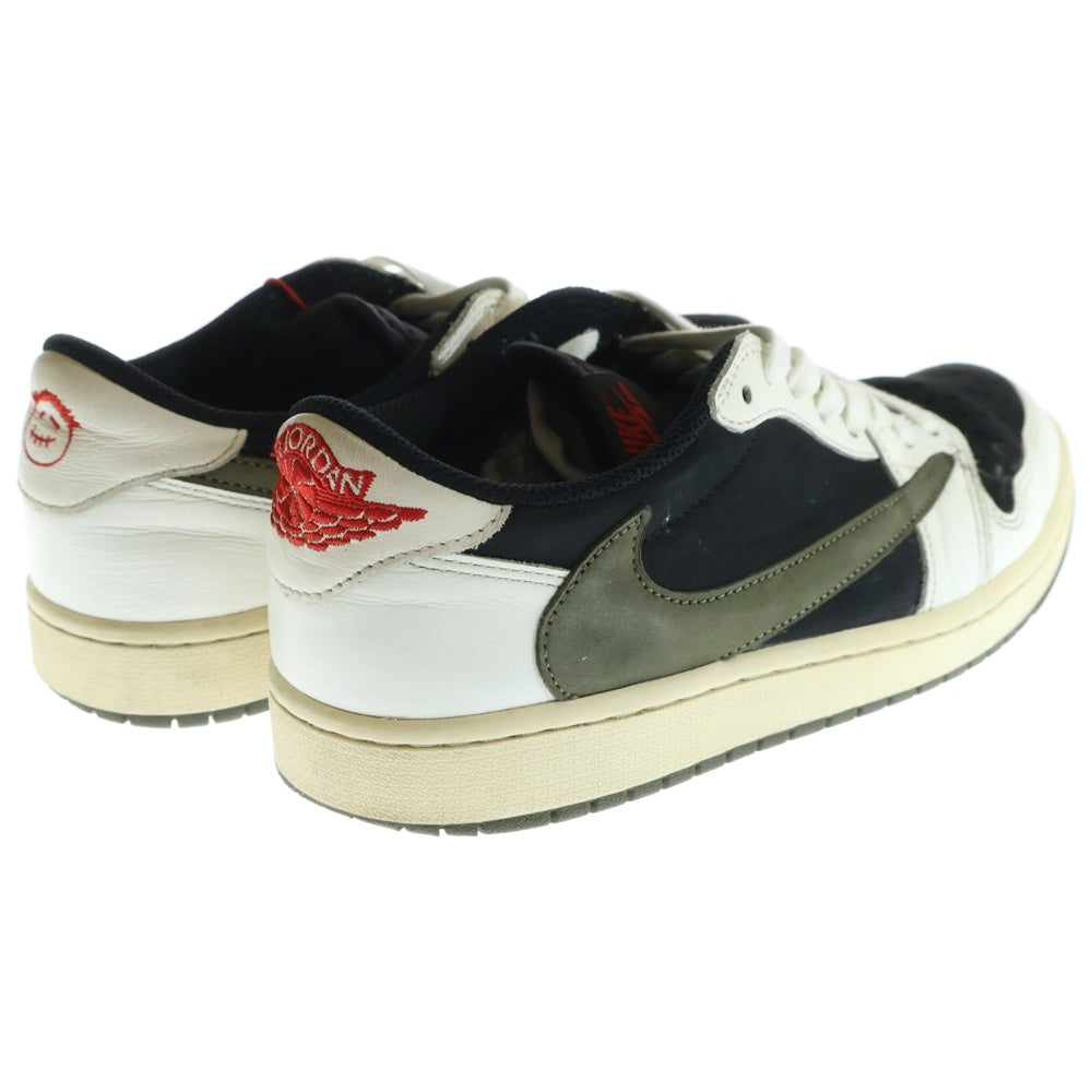 NIKE(ナイキ) ×TRAVIS SCOTT WMNS AIR JORDAN 1 LOW OG Medium Olive DZ4137-106 ×トラヴィススコット ウィメンズ エアジョーダン1 ローカットスニーカー US10.5/27.5cm