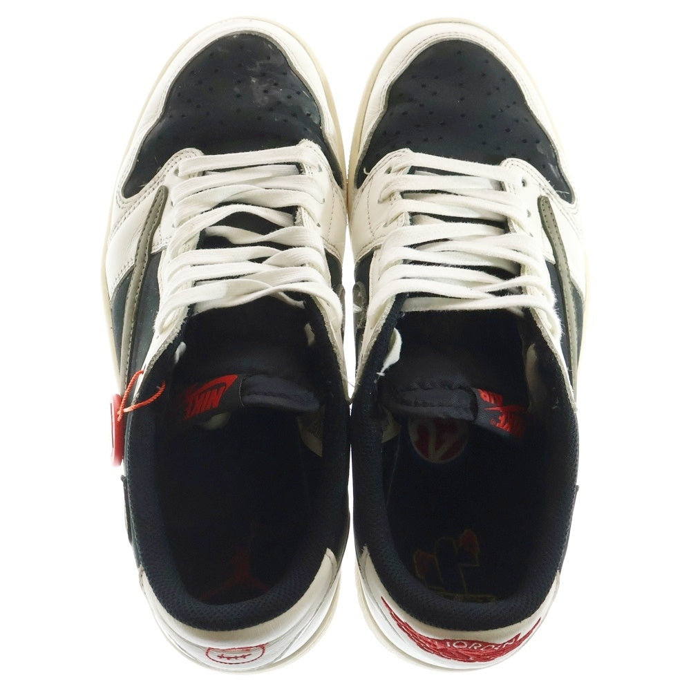 NIKE(ナイキ) ×TRAVIS SCOTT WMNS AIR JORDAN 1 LOW OG Medium Olive DZ4137-106 ×トラヴィススコット ウィメンズ エアジョーダン1 ローカットスニーカー US10.5/27.5cm