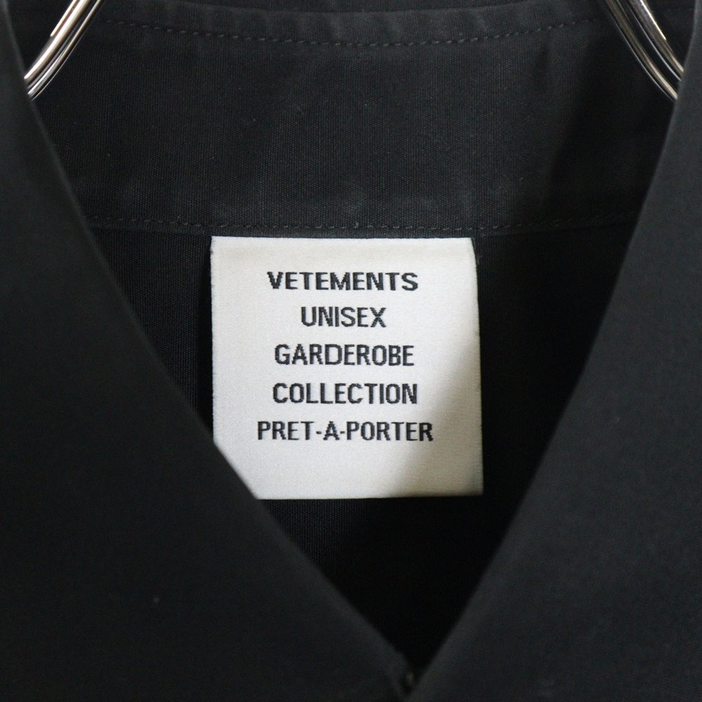 VETEMENTS(ヴェトモン) モーターヘッドプリント オーバーサイズ 長袖シャツ ブラック UE64SH240B
