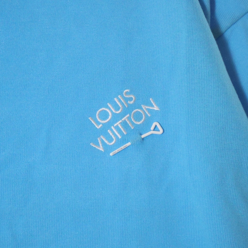 LOUIS VUITTON(ルイヴィトン) 23AW エンブロイダードシグネチャーショートスリーブクルーネック半袖Tシャツカットソー ブルー RM232Q OY8 HNN42W