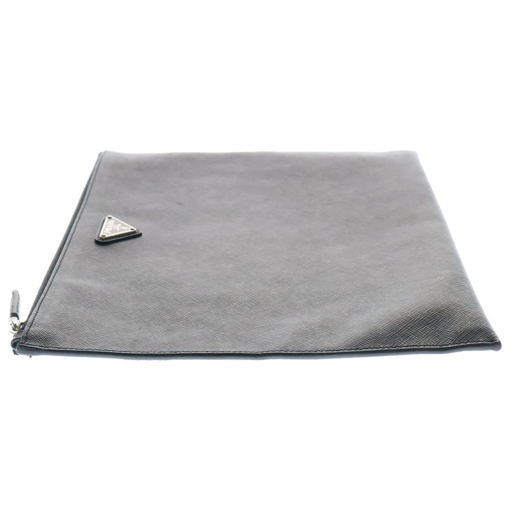 PRADA(プラダ) サフィアーノ トライアングルロゴ クラッチバッグ セカンドバッグ ネイビー