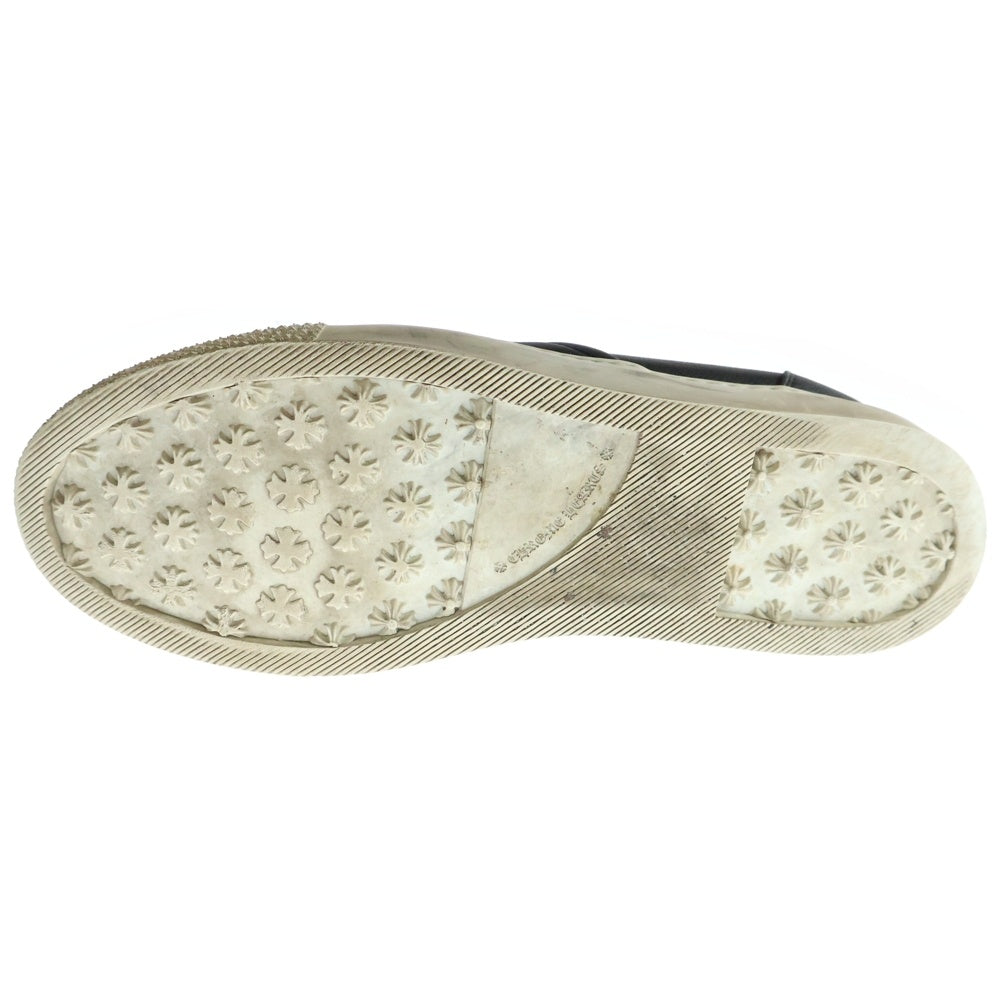 CHROME HEARTS(クロムハーツ) SLIP ON BLK CALF スリッポン CHプラスレザーパッチダガー付レザースニーカー ブラック