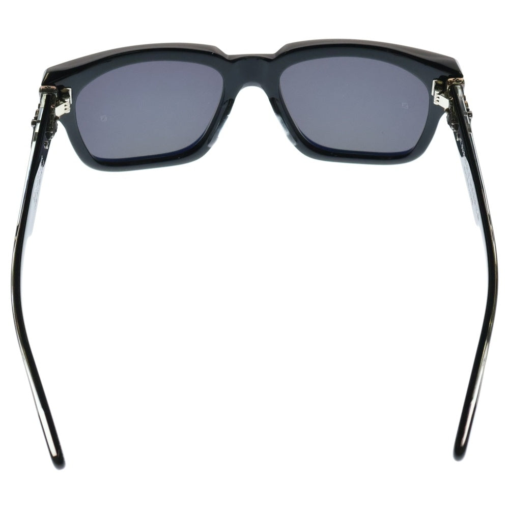 CHROME HEARTS(クロムハーツ) BOX-OFFICER ダガーテンプル装飾 デモレンズ ブラックフレーム サングラス アイウェア ブラック/シルバー 56□19-144
